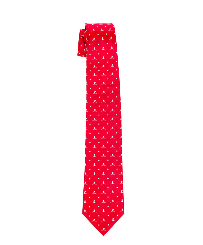 Logo Small Dot Red and White Tie